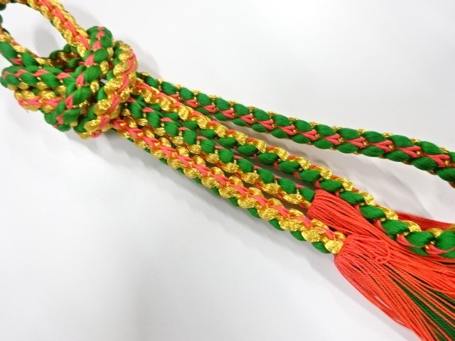 JAPANESE KIMONO / HAND-TIED OBIJIME